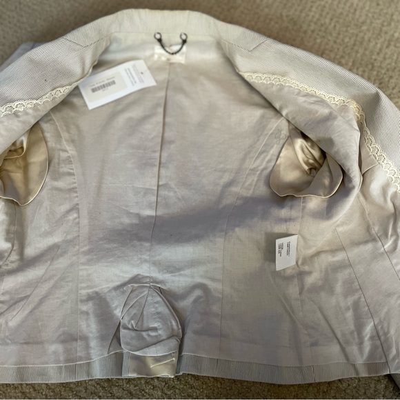 3.1 Phillip Lim 3/4 sleeve Women’s Jacket Size 4 in Grey/Silver/Creamy White - Picture 9 of 11